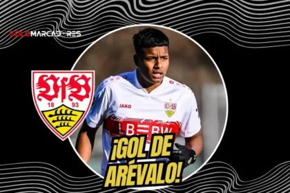 El ecuatoriano Jeremy Arévalo fue titular y anotó en el empate del VfB Stuttgart ante Erzgebirge Aue.