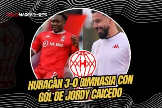 Jordy Caicedo anotó su sexto gol con Huracán en la victoria 3-0 ante Gimnasia. Hernán Galíndez fue figura y el Globo sueña con los playoffs.