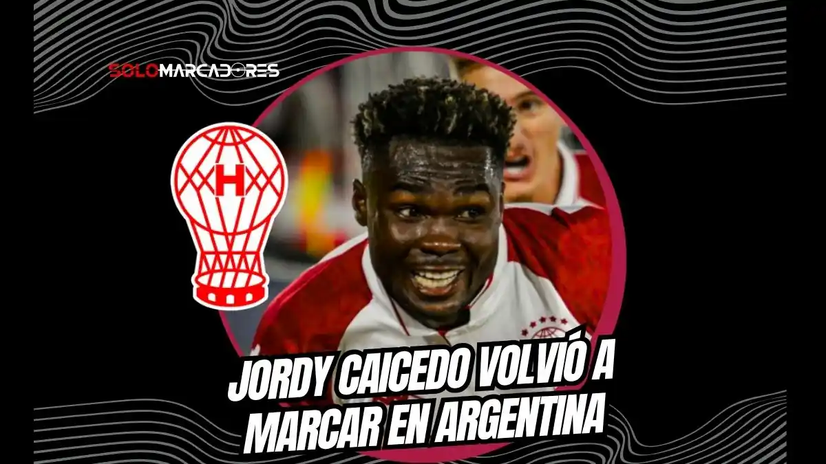Jordy Caicedo anotó un impecable gol de cabeza para el empate de Huracán ante Tigre. El delantero ecuatoriano suma 8 goles en la temporada argentina.