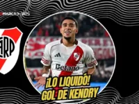 Kendry Páez anotó su primer golazo con River Plate en la victoria 3-1 ante Aldosivi.