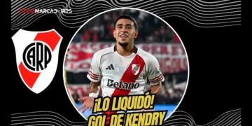 Kendry Páez anotó su primer golazo con River Plate en la victoria 3-1 ante Aldosivi.