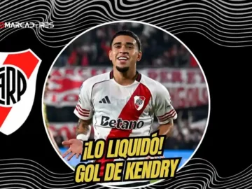 Kendry Páez anotó su primer golazo con River Plate en la victoria 3-1 ante Aldosivi.