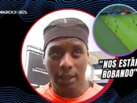 Leonel Nazareno, arquero de Leones del Norte, denunció un "robo" arbitral tras el gol anulado ante Independiente del Valle.