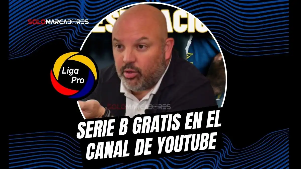 Miguel Ángel Loor confirmó que partidos de la LigaPro Serie B se verán gratis por YouTube. Entérate de los detalles y el primer juego transmitido.