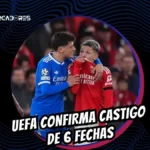 UEFA sanciona a Gianluca Prestianni con 6 partidos por insultos a Vinícius Júnior.