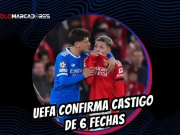 UEFA sanciona a Gianluca Prestianni con 6 partidos por insultos a Vinícius Júnior.