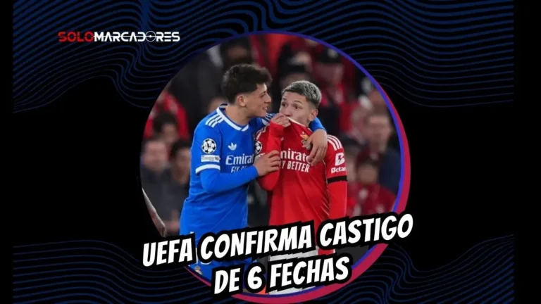 UEFA sanciona a Gianluca Prestianni con 6 partidos por insultos a Vinícius Júnior.