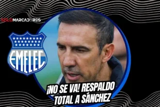 Vicente Sánchez continuará como DT de Emelec. La directiva ratifica su respaldo total y desmiente rumores de salida tras los últimos resultados.