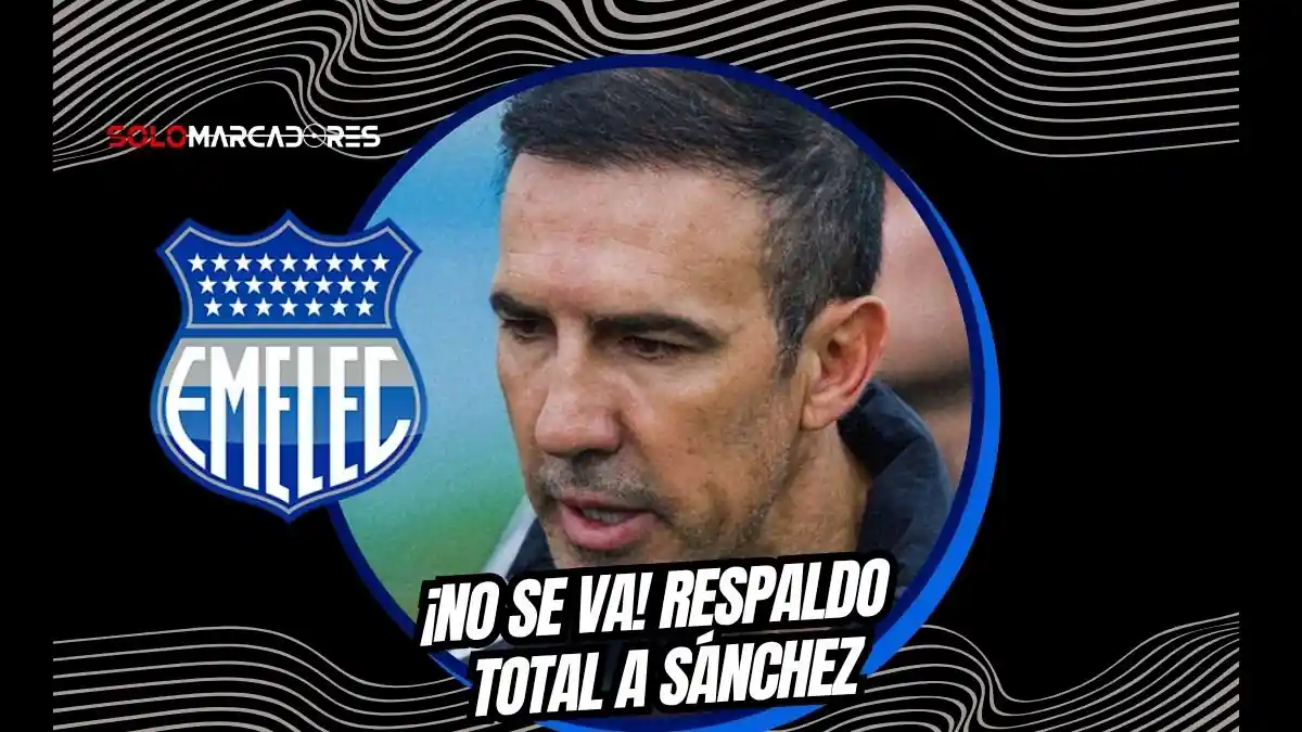 Vicente Sánchez continuará como DT de Emelec. La directiva ratifica su respaldo total y desmiente rumores de salida tras los últimos resultados.