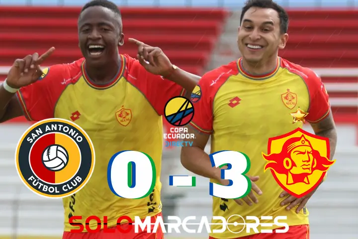 Aucas goleó 3-0 a San Antonio y clasificó a octavos de la Copa Ecuador 23 Aucas goleó 3-0 a San Antonio en Ibarra con anotaciones de Miranda, Porozo y Guzmán, clasificando con autoridad a los octavos de la Copa Ecuador.