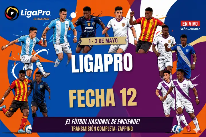 Fecha 12 de la LigaPro: ¿qué partidos se verán por TV abierta? 23 Conoce los horarios y canales para ver la Fecha 12 de la LigaPro. Universidad Católica vs IDV y Leones vs Emelec irán por TV abierta este fin de semana.