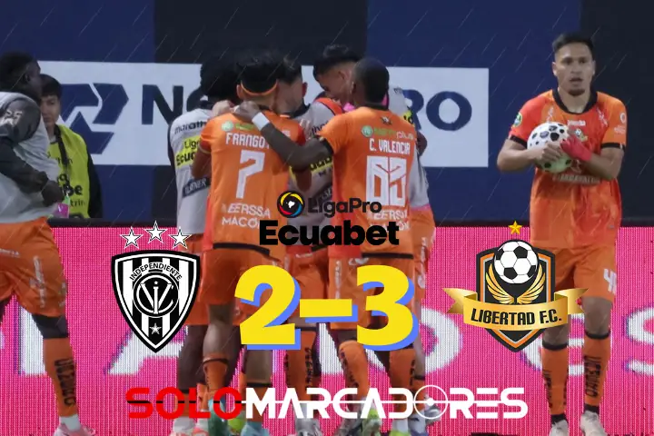 Libertad frena al líder: Batacazo sobre Independiente del Valle en Chillo-Jijón 22 Libertad dio la sorpresa de la fecha 15 de LigaPro al vencer 3-2 a Independiente del Valle como visitante con un doblete agónico de Vilington Branda.