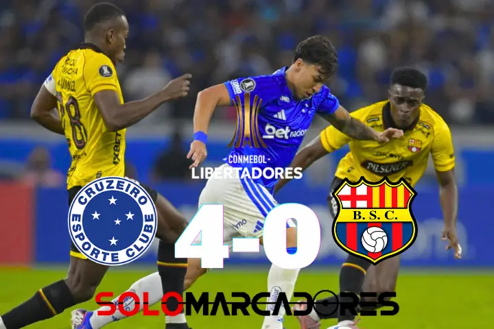Humillación en el Mineirao: Barcelona SC se despide de la Copa Libertadores con una goleada de terror 23 Barcelona cerró su participación en la Copa Libertadores 2026 con una dura derrota 4-0 ante Cruzeiro en Brasil. Revisa la crónica del partido.