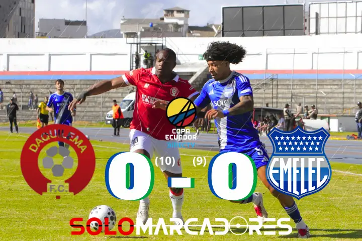 ¡Milagro en Riobamba! El humilde Daquilema tumba a un gigante herido desde los doce pasos 23 Sorpresa total en Riobamba. El modesto Daquilema de Segunda Categoría eliminó a Emelec por penales (10-9) y avanzó a octavos de la Copa Ecuador.