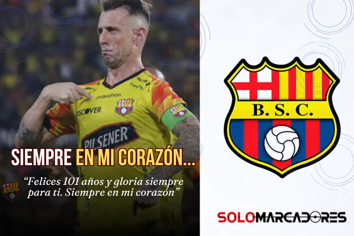 Damián Díaz celebra los 101 años de Barcelona con un emotivo mensaje 23 Damián Díaz felicitó a Barcelona SC por sus 101 años. Repasa el mensaje del '10' y sus récords históricos con la camiseta del Ídolo del Astillero.