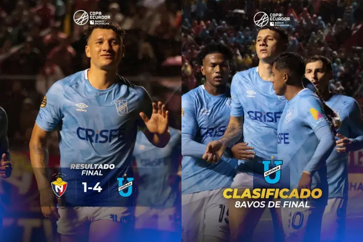 Universidad Católica impone su jerarquía ante El Nacional y avanza firme en la Copa Ecuador 23 Universidad Católica venció 4-1 a El Nacional en el Gonzalo Pozo Ripalda y clasificó a los octavos de final de la Copa Ecuador 2026.