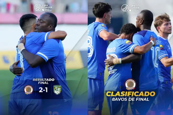 ¡Batacazo en Quito! Vinotinto eliminó a Orense y clasificó a octavos 22 Vinotinto eliminó a Orense por 2-1 en Quito con doblete de José Lugo y avanzó a los octavos de la Copa Ecuador. Ángel Mena anotó de penal.