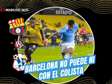 Barcelona SC no pudo vencer al Manta FC pese a tener un hombre más. Byron Castillo anotó para el Ídolo, pero el Atunero empató de penal. Crisis en el aniversario 101.