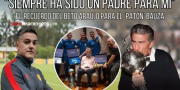 Beto Araujo, DT de Aucas, dedicó un conmovedor mensaje a Edgardo Bauza tras su homenaje. "Ha sido como un padre para mí", confesó el ex-LDU.