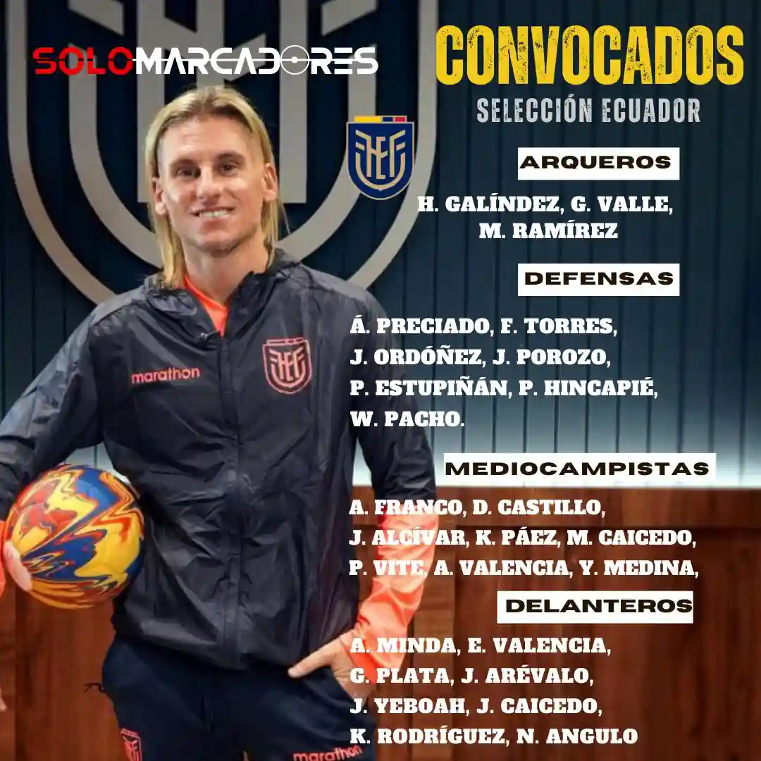 El plan de Beccacece para Estados Unidos 2026: Ecuador confirmó a sus 26 mundialistas 23 Sebastián Beccacece confirmó la Lista de convocados de Ecuador para el Mundial 2026. Conozca la lista oficial, rivales, fechas y sedes.