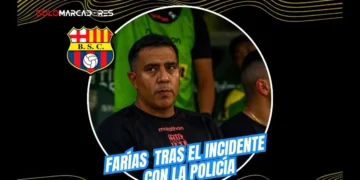 César Farías reveló un insólito reclamo de un policía tras el 1-1 de Barcelona ante Manta. El DT analiza la crisis antes de enfrentar a Boca Juniors.