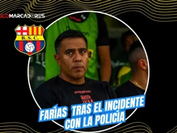 César Farías reveló un insólito reclamo de un policía tras el 1-1 de Barcelona ante Manta. El DT analiza la crisis antes de enfrentar a Boca Juniors.