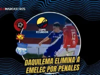 ¡Milagro en Riobamba! El humilde Daquilema tumba a un gigante herido desde los doce pasos 7 Sorpresa total en Riobamba. El modesto Daquilema de Segunda Categoría eliminó a Emelec por penales (10-9) y avanzó a octavos de la Copa Ecuador.