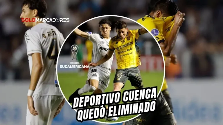 Deportivo Cuenca cayó goleado 3-0 ante Santos en Brasil y quedó oficialmente eliminado de la Copa Sudamericana. Reporte completo del partido.