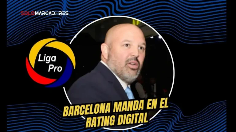 Barcelona SC lidera el ranking de visualizaciones en la LigaPro con el 13,7%. Conoce los datos exactos del streaming revelados por Miguel Ángel Loor.