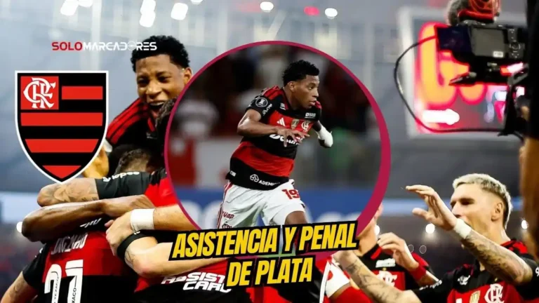 Gonzalo Plata aportó una asistencia y provocó un penal en el triunfo de Flamengo por Copa Libertadores antes de unirse a la Selección de Ecuador.
