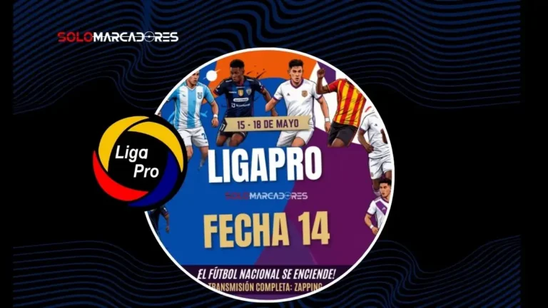 Repasa el calendario completo de la fecha 14 de la LigaPro. Horarios, estadios y duelos clave.