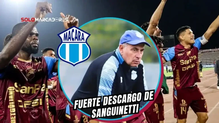 Guillermo Sanguinetti explotó por el calendario de Macará antes de viajar a Colombia por la Sudamericana.