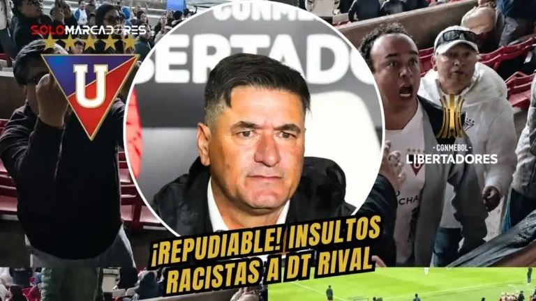 Repudiable agresión verbal y racismo de hinchas de Liga de Quito contra Marcelo Straccia, DT de Always Ready, en la Copa Libertadores.