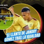 Jandry Gómez abandonó el Monumental llorando tras cometer el penal que le costó el triunfo a Barcelona ante Manta. Detalles de una salida dolorosa.