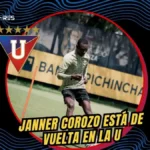 El regreso clave que potencia a Liga de Quito para el duelo definitivo ante Lanús 3 Janner Corozo se recuperó de un desgarro y está disponible en Liga de Quito para el crucial partido de Copa Libertadores ante Lanús este miércoles.