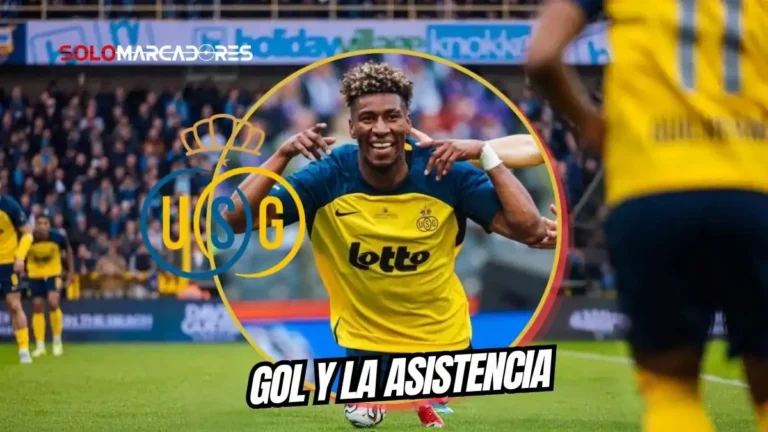 Kevin Rodríguez celebra su llamado a la Selección de Ecuador con gol y asistencia en el 5-1 del Union SG. Cierra el año con 14 goles en Europa.