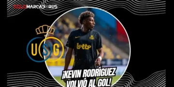 Kevin Rodríguez marcó de cabeza en la caída del USG ante STVV. El ecuatoriano suma 13 goles y mantiene a su equipo líder de la liga belga.