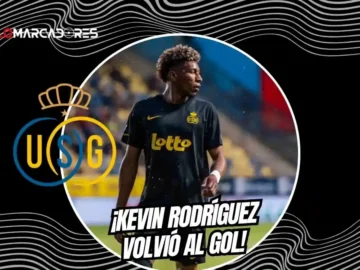 Kevin Rodríguez marcó de cabeza en la caída del USG ante STVV. El ecuatoriano suma 13 goles y mantiene a su equipo líder de la liga belga.