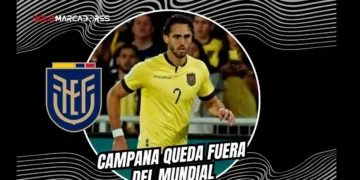Leonardo Campana confirmó que una lesión lo deja fuera del Mundial 2026. El delantero de Ecuador no llegará a la cita por un largo proceso de recuperación.