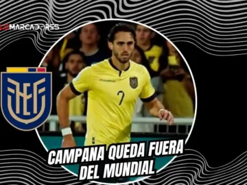 Leonardo Campana confirmó que una lesión lo deja fuera del Mundial 2026. El delantero de Ecuador no llegará a la cita por un largo proceso de recuperación.