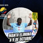 El héroe del guantazo: Manta resiste en Guayaquil y sella su boleto por la vía penal 3 Manta en Copa Ecuador avanzó a los octavos de final tras vencer 5-3 en penales a 9 de Octubre. Walter Chávez fue la gran figura del partido.
