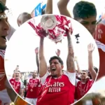 El blooper que casi se repite: La broma de Ben White a Piero Hincapié con el trofeo de la Premier 3 Ben White le hizo una divertida broma a Piero Hincapié al levantar el trofeo de la Premier League con el Arsenal, recordando su viral ante Burnley.