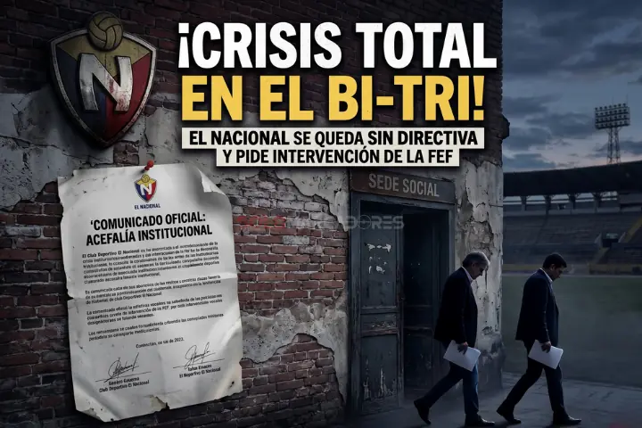El Bi-Tri al borde del colapso: El Nacional se queda sin directiva y exige una intervención urgente 23 El Nacional se queda oficialmente sin directiva tras la renuncia de sus últimos vocales. El Bi-Tri solicita a la FEF un interventor urgente.