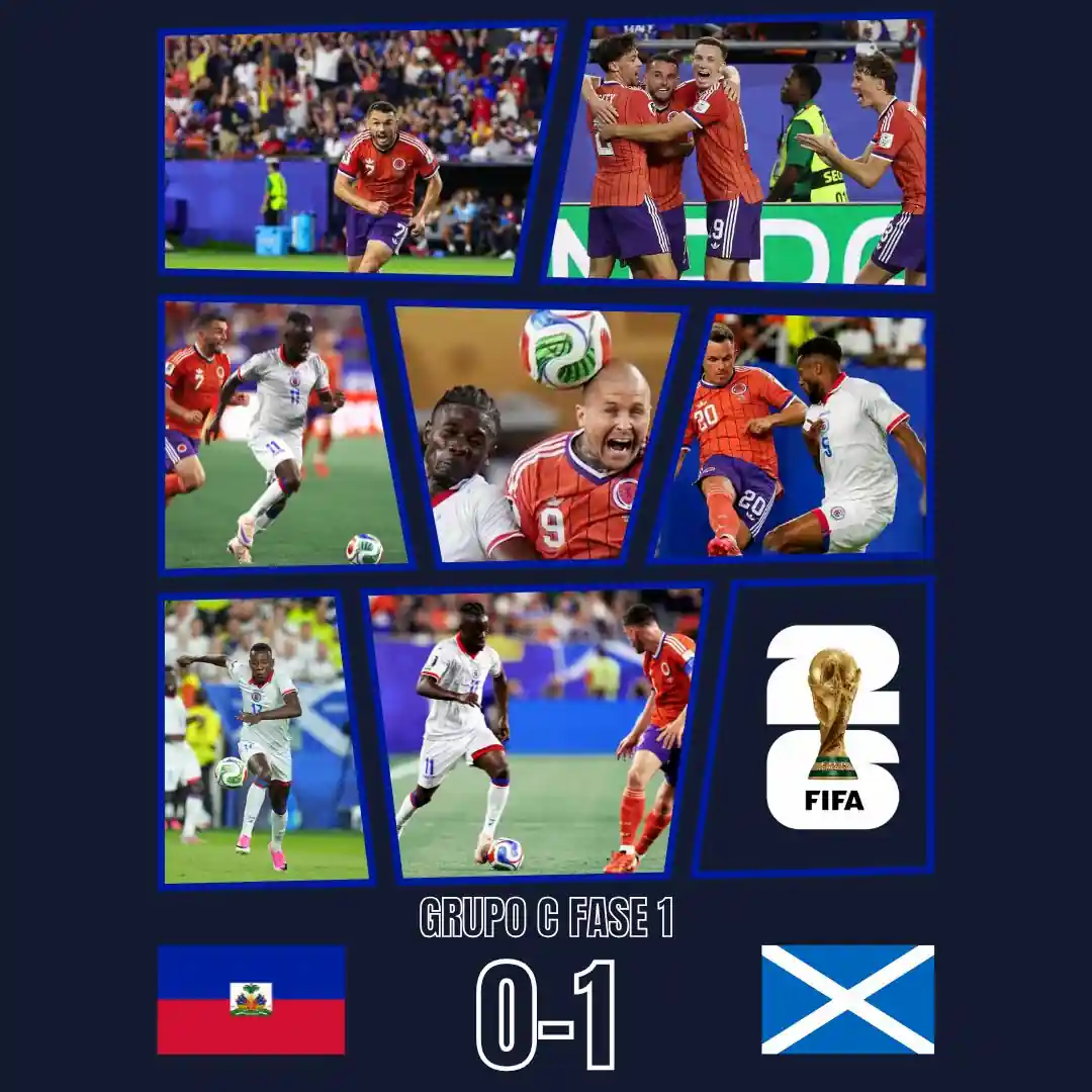 El doloroso debut de Ricardo Adé: Haití no resistió el orden de Escocia en el Mundial 2026 23 El defensor de Liga de Quito, Ricardo Adé, fue titular con Haití en la derrota 1-0 ante Escocia por la primera fecha del Grupo C del Mundial 2026.