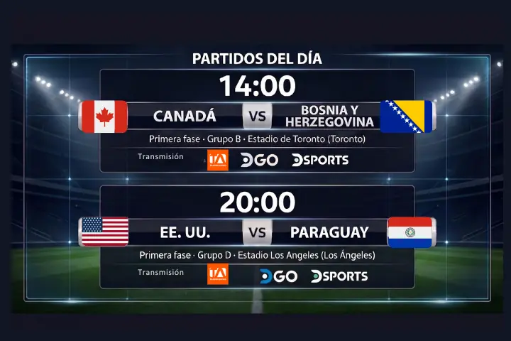 Canadá vs Bosnia, Mundial 2026: día, hora, árbitros, posibles alineaciones y cómo verlo por TV en Ecuador 23 Conoce el horario, canales de TV en Ecuador, árbitros y alineaciones probables para el partido Canadá vs Bosnia por el Mundial 2026 este 12 de junio.