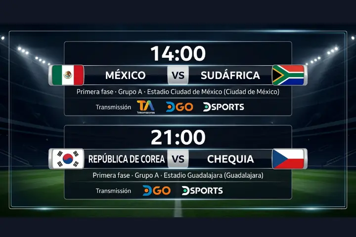 Corea del Sur vs. República Checa, Mundial 2026: día, hora, árbitros, posibles formaciones y cómo verlo por TV en Ecuador 24 Conoce el horario, alineaciones y canales de TV en Ecuador para ver el partido de Corea del Sur vs República Checa por el Grupo A del Mundial 2026.