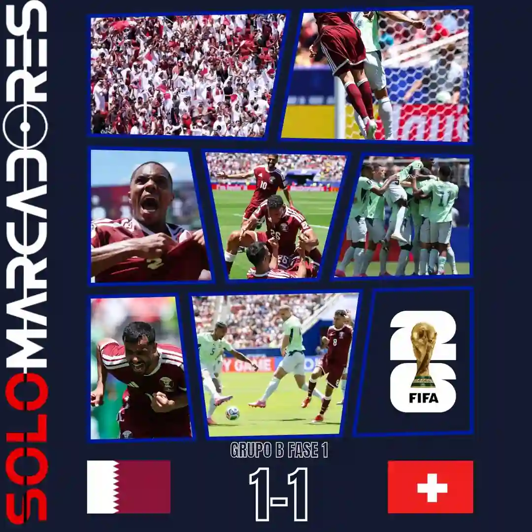 Qatar resiste ante Suiza y sella un empate histórico en el Mundial 2026 23 La selección de Qatar hizo historia al igualar 1-1 con Suiza en el Mundial 2026 gracias a un gol agónico de Khoukhi. Conoce los detalles del Grupo B.