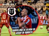 El Rodillo Rojo frena al Ídolo: Barcelona sufre un duro golpe en Ambato ante un Técnico Universitario con diez hombres 11 Barcelona cayó ante Técnico Universitario por 1-0 en el Bellavista. El Ídolo no aprovechó la superioridad numérica y se aleja de Independiente del Valle.