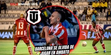 El Rodillo Rojo frena al Ídolo: Barcelona sufre un duro golpe en Ambato ante un Técnico Universitario con diez hombres 5 Barcelona cayó ante Técnico Universitario por 1-0 en el Bellavista. El Ídolo no aprovechó la superioridad numérica y se aleja de Independiente del Valle.