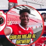 Europa se tiñe de amarillo: Carlos Mejía es el nuevo tripulante tricolor en el Royal Antwerp 4 Carlos Mejía es nuevo jugador del Royal Antwerp. El delantero ecuatoriano de 18 años llega desde Croacia por 2.3 millones de dólares y firma por 4 años.